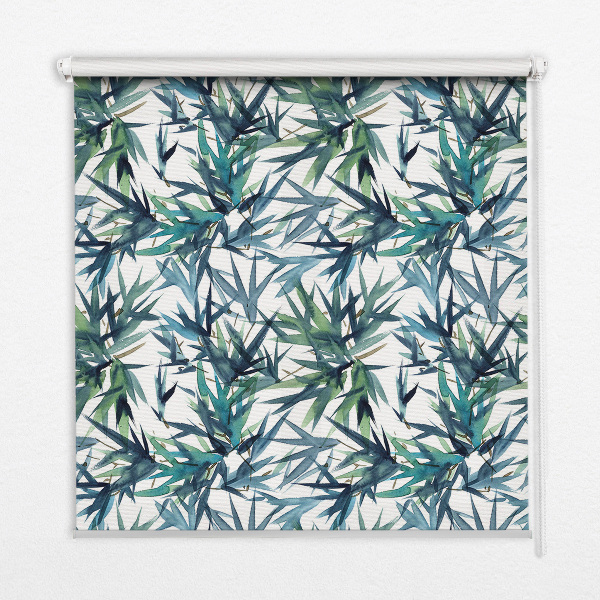 Roller blind for large window Leaves