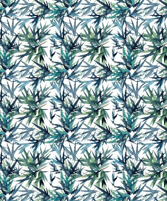 Roller blind with leaves pattern for large windows