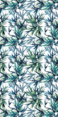 Roller blind with leaves pattern for large windows