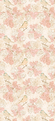 Modern roller blind birds among the flowers pattern
