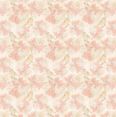 Modern roller blind Birds among the flowers