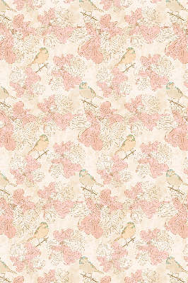 Modern roller blind Birds among the flowers