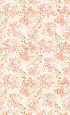 Modern roller blind Birds among the flowers