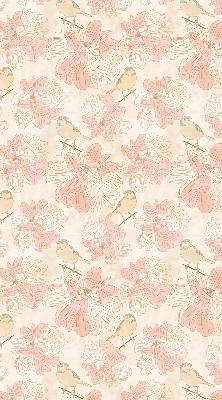 Modern roller blind Birds among the flowers