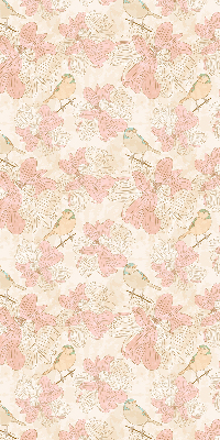 Modern roller blind Birds among the flowers