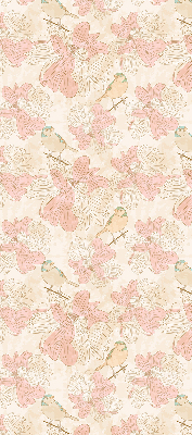 Modern roller blind birds among the flowers pattern
