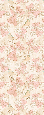 Modern roller blind Birds among the flowers