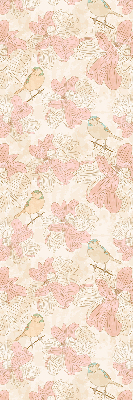 Modern roller blind Birds among the flowers