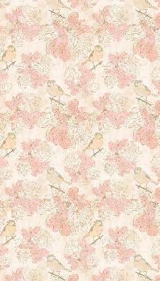 Modern roller blind Birds among the flowers