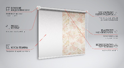 Modern roller blind Birds among the flowers