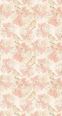 Modern roller blind Birds among the flowers