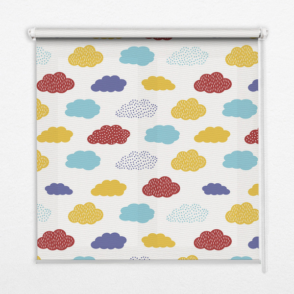 Fabric roller blind Colorful clouds