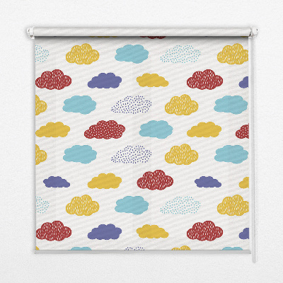 Fabric roller blind Colorful clouds