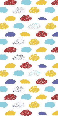 Fabric roller blind Colorful clouds