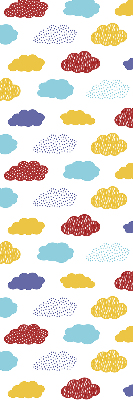 Fabric roller blind Colorful clouds