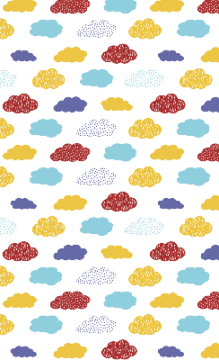 Fabric roller blind Colorful clouds