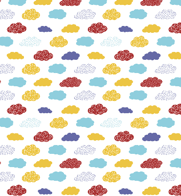 Fabric roller blind Colorful clouds