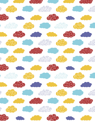 Fabric roller blind Colorful clouds