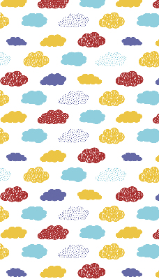 Fabric roller blind Colorful clouds
