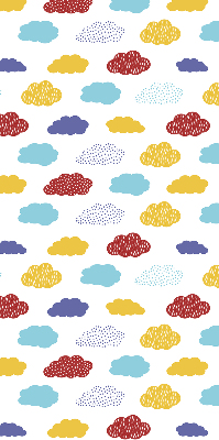 Fabric roller blind Colorful clouds