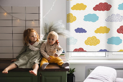 Fabric roller blind Colorful clouds