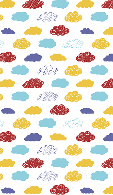 Fabric roller blind Colorful clouds