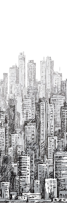 Modern roller blind city design