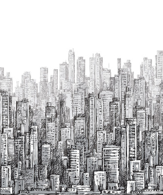 Modern roller blind city design