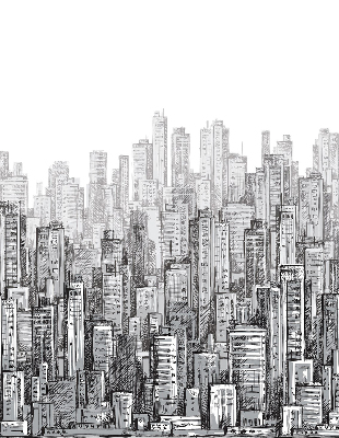 Modern roller blind city design
