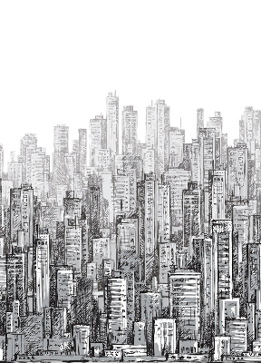 Modern roller blind city design