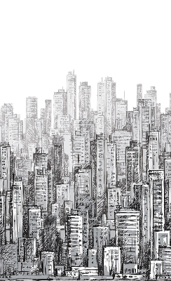 Modern roller blind city design