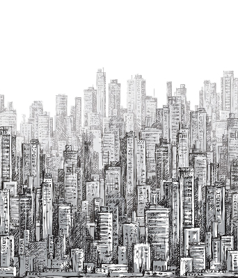 Modern roller blind city design