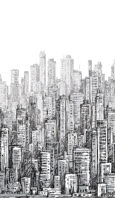 Modern roller blind city design