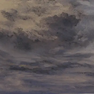 Fabric roller blind in a Painted Sky design