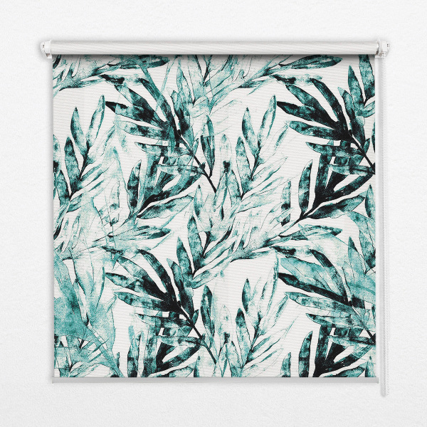 Roller blind for large window Leaves
