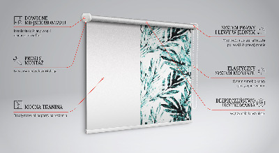 Roller blind for large window leaves pattern