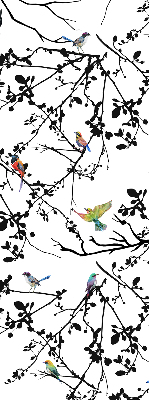 Fabric roller blind Birds on the branches