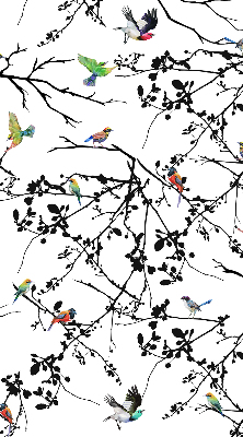 Fabric roller blind Birds on the branches