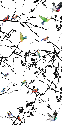 Fabric roller blind Birds on the branches