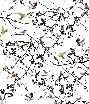 Fabric roller blind Birds on the branches