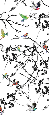 Fabric roller blind Birds on the branches