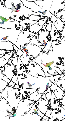 Fabric roller blind Birds on the branches