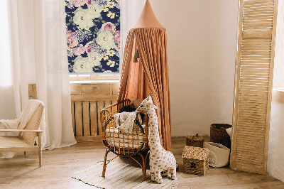 Roller blind for large window Roses