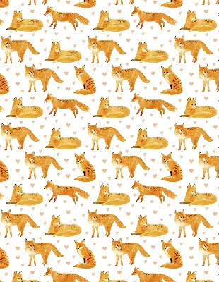Fabric roller blind with a fox pattern