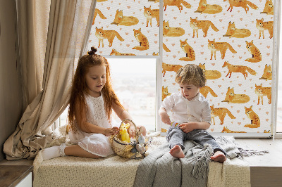 Fabric roller blind Foxes