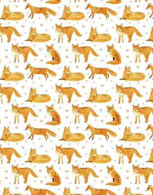 Fabric roller blind with a fox pattern