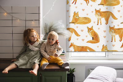 Fabric roller blind Foxes