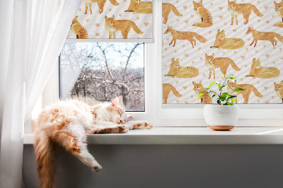 Fabric roller blind Foxes