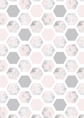 Modern roller blind Hexagons