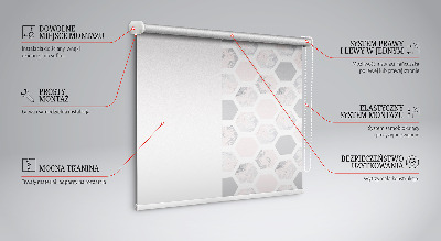 Modern roller blind Hexagons